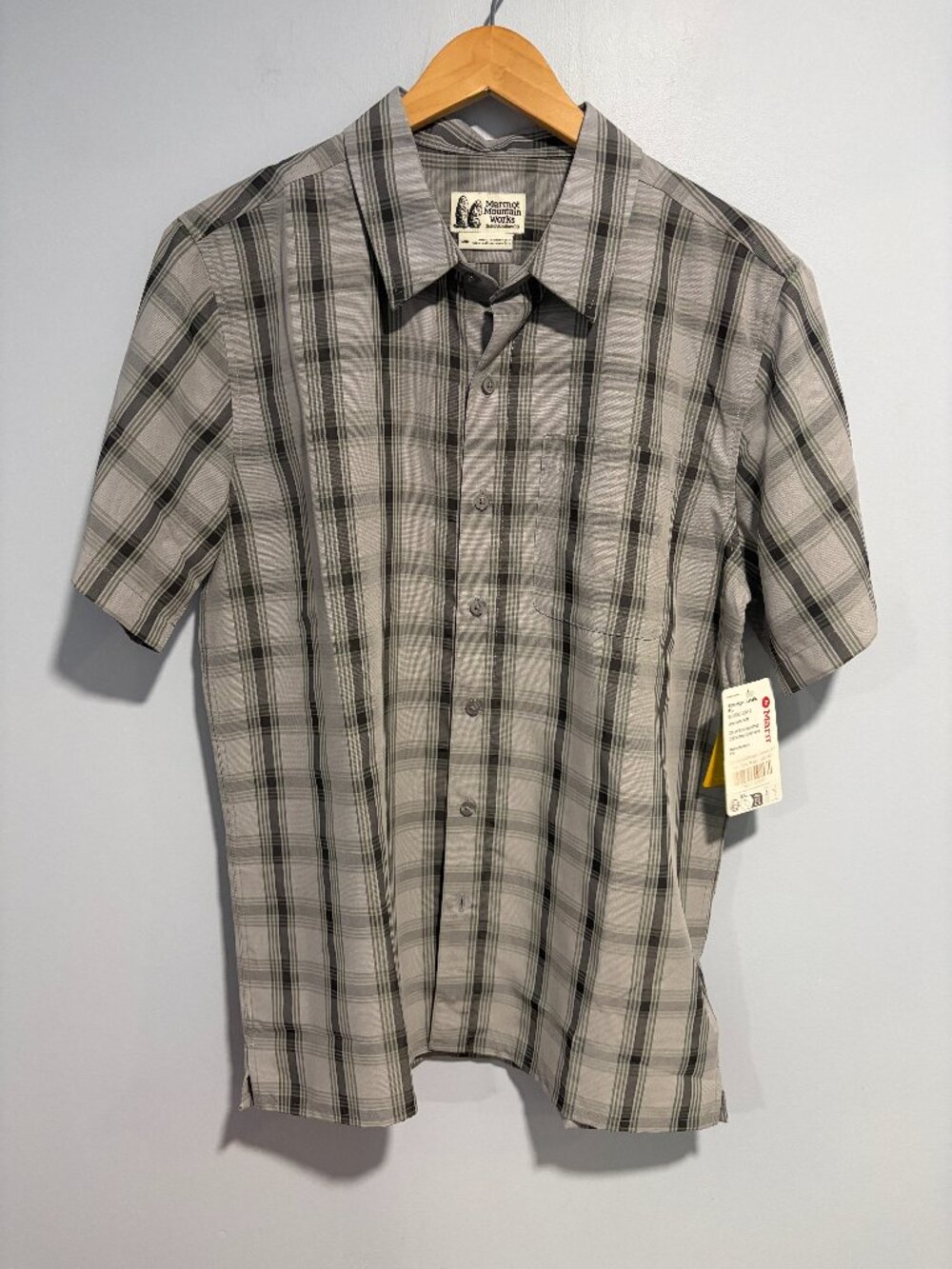Marmot Mens Eldridge Classic SS- Grey Plaid
